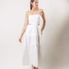 Vestido Blanco con flores bordadas