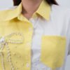 Camisa Blanca con Amarillo