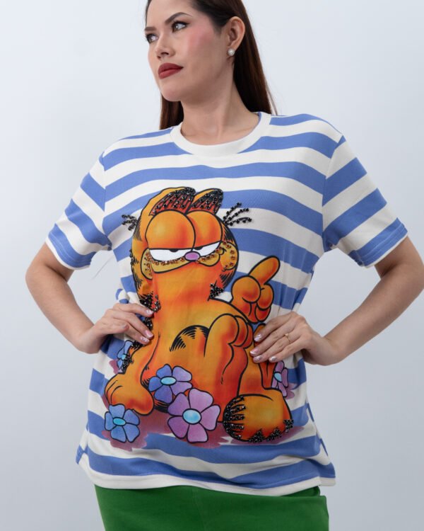 Playera Lila Garfield