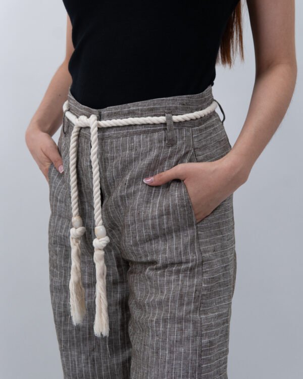 Pantalón de Lino Oscuro