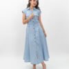 Vestido Maxi Camisero con Botones - Estilo Lino