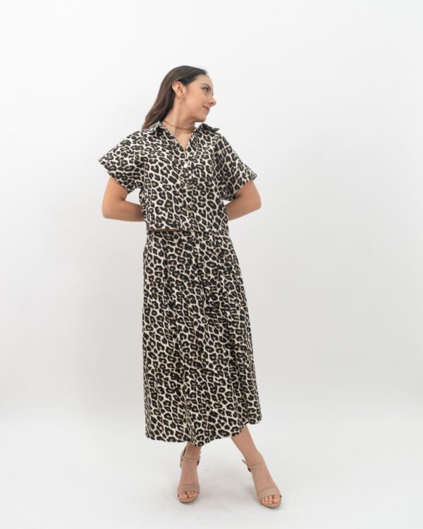 Conjunto Mezclilla Leopardo