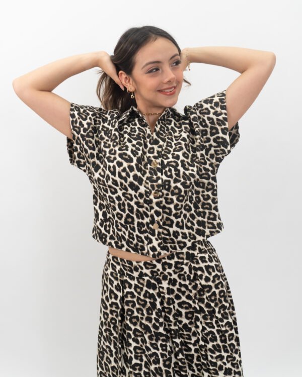 Conjunto Mezclilla Leopardo