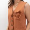 Conjunto de Chaleco y Shorts  Color Ocre