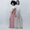 Pantalón a Rayas de Lino