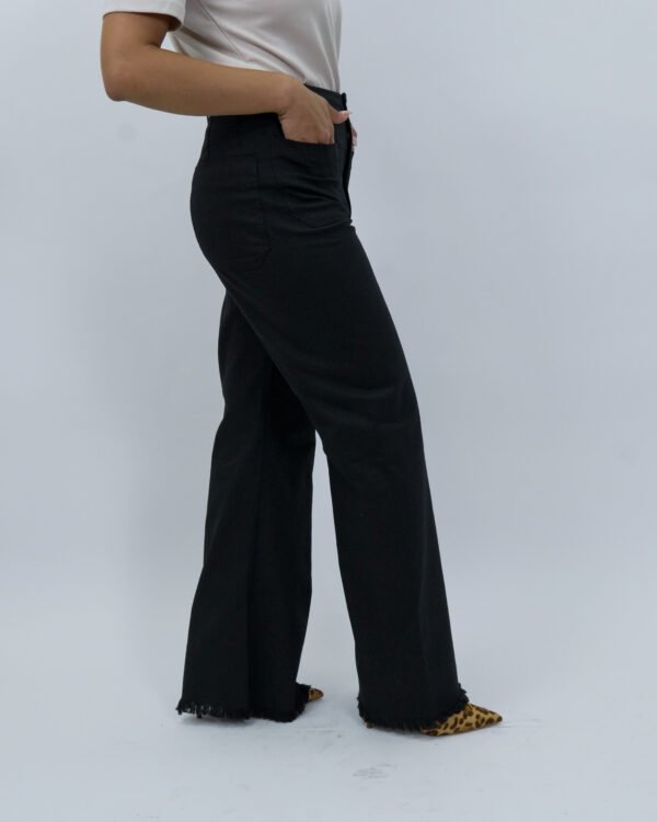 Pantalon Negro Pierna Ancha