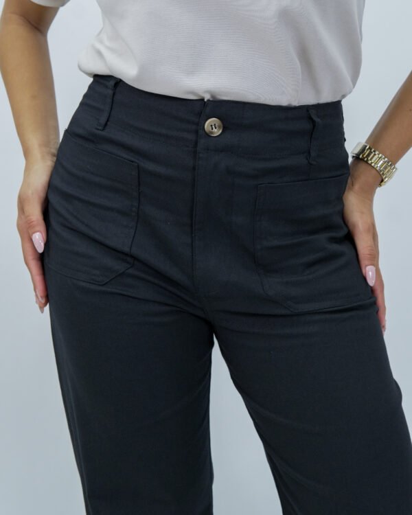 Pantalon Negro Pierna Ancha