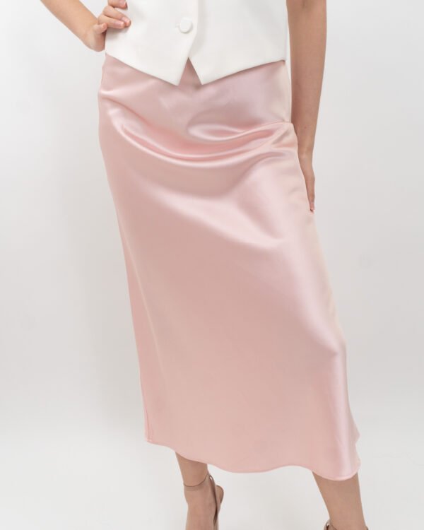 Falda Midi Satín