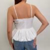 Blusa Blanca con Moño y Volumen