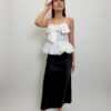 Blusa Blanca con Moño y Volumen