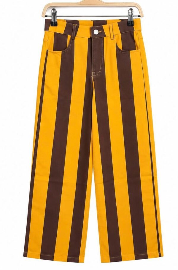 Pantalon Rayas Amarillas y Cafe