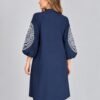 Vestido Azul Marino y Rosa