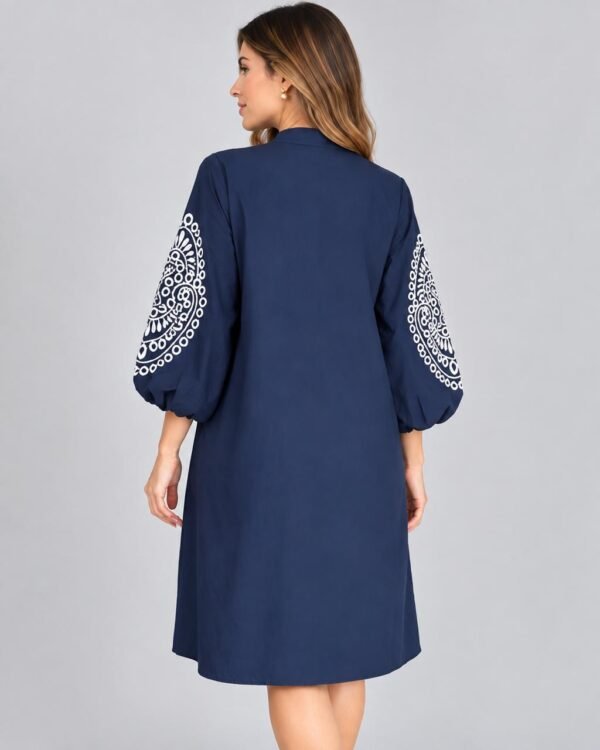 Vestido Azul Marino y Rosa