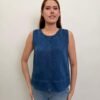 Blusa sin Mangas Denim