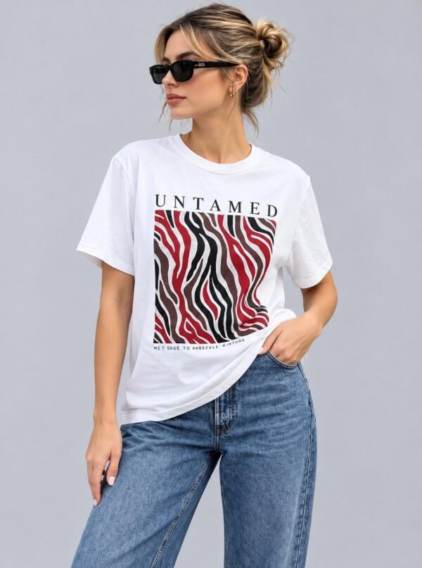 Playera Blanca y Beige