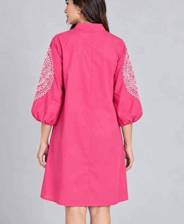 Vestido Azul Marino y Rosa