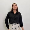 Camisa Negra Satinada