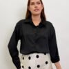 Camisa Negra Satinada
