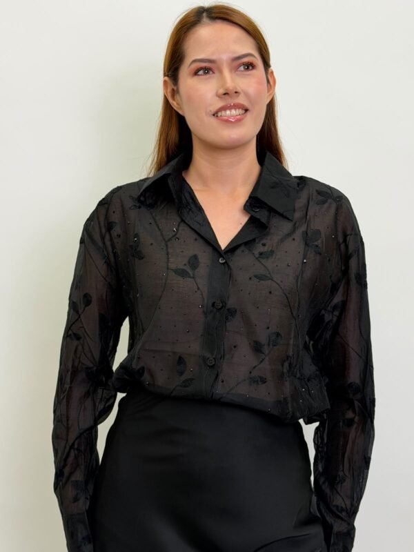 Camisa Negra Transparente