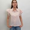 Blusa Rosa Mangas Abullonadas