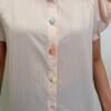 Blusa Rosa Mangas Abullonadas