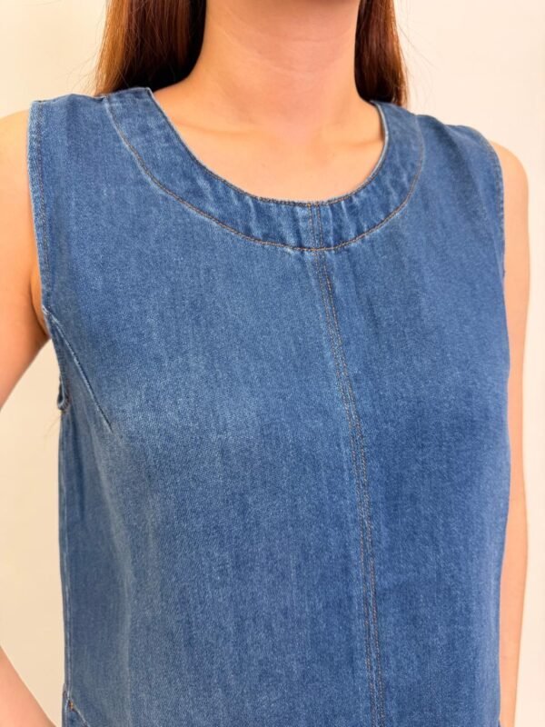 Blusa sin Mangas Denim