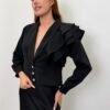 Chaqueta Negra con Volantes