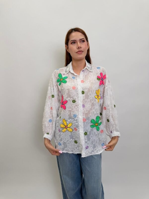 Camisa Flores Neon