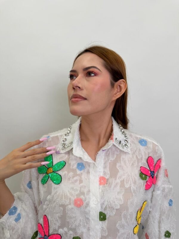 Camisa Flores Neon