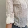 Blusa Blanca Textura Bordada