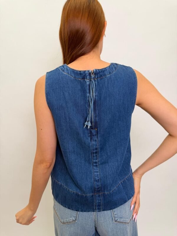 Blusa sin Mangas Denim