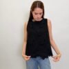 Blusa Negra Crochet