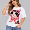Playera Blanca Gato