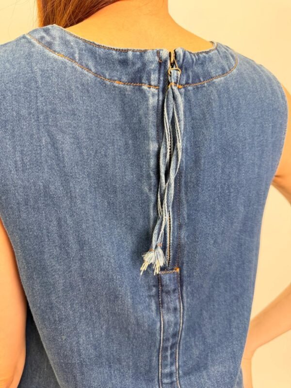 Blusa sin Mangas Denim