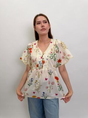 Blusa Beige Estampado