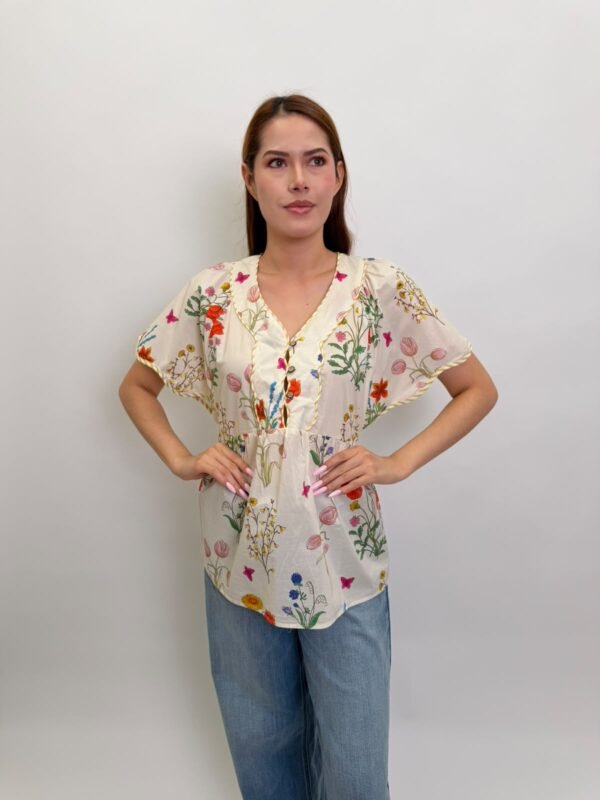 Blusa Beige Estampado