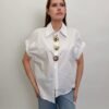 Blusa Blanca Detalle en Botones