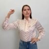 Blusa de Lunares con Lazo