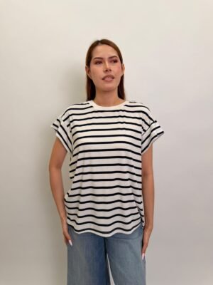 Playera Rayas Navy