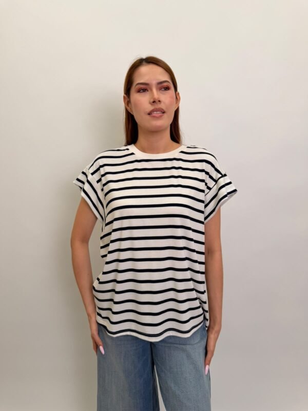 Playera Rayas Navy