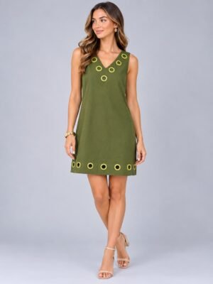 Vestido Verde Liso