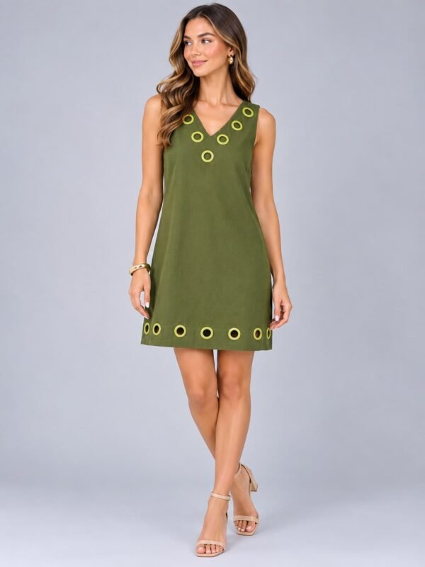 Vestido Verde Liso