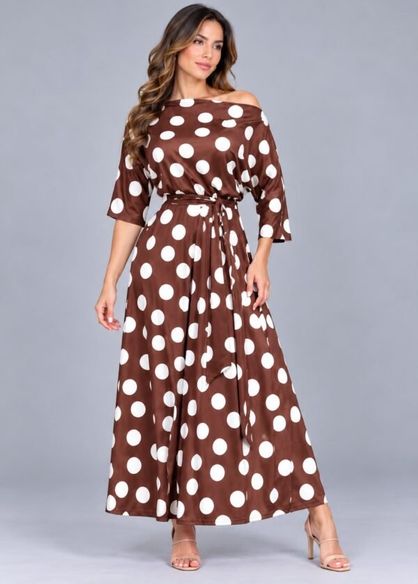 Vestido Chocolate con Lunares