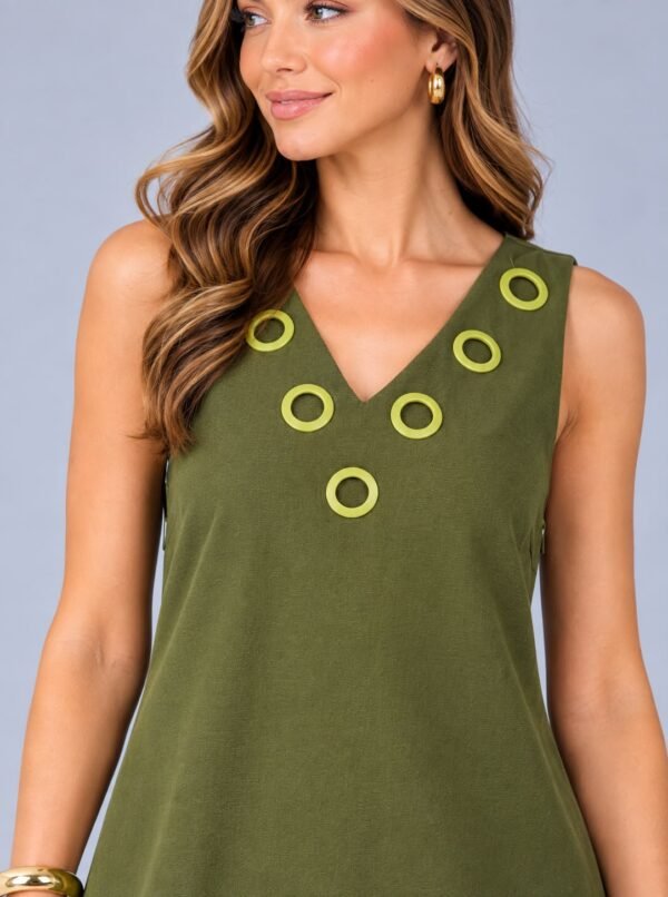 Vestido Verde Liso