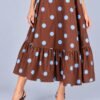 Vestido Rosa Y Café de Lunares