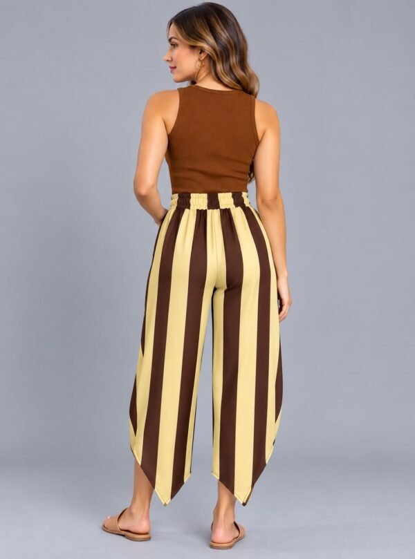 Pantalon Rayas Amarillas y Chocolate