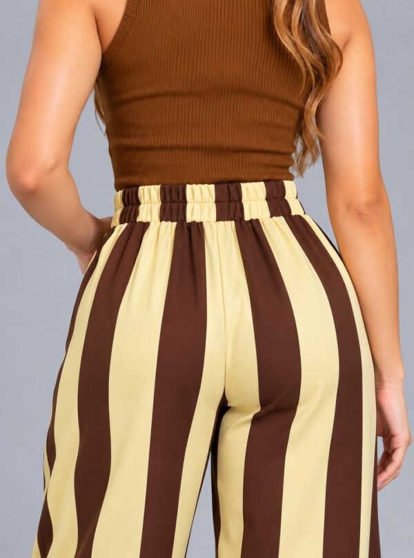 Pantalon Rayas Amarillas y Chocolate