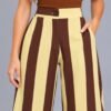 Pantalon Rayas Amarillas y Chocolate
