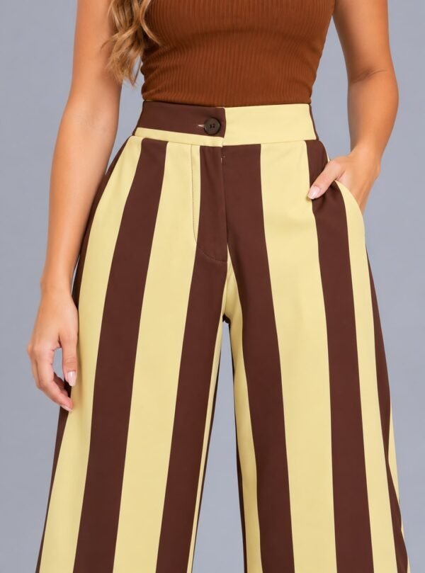 Pantalon Rayas Amarillas y Chocolate